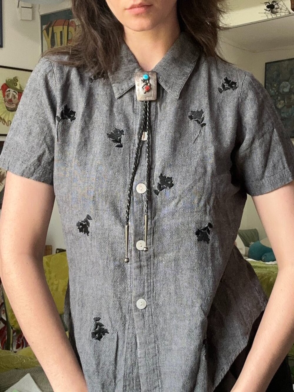 Vintage button up work wear, soft cotton